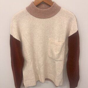 Madewell Small Mockneck Colorblock Sweater